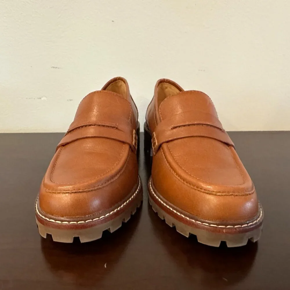 New Madewell Womens 6 Brown The Corinne Loafers Lugsole Style#NE526 Leather - Picture 8 of 16